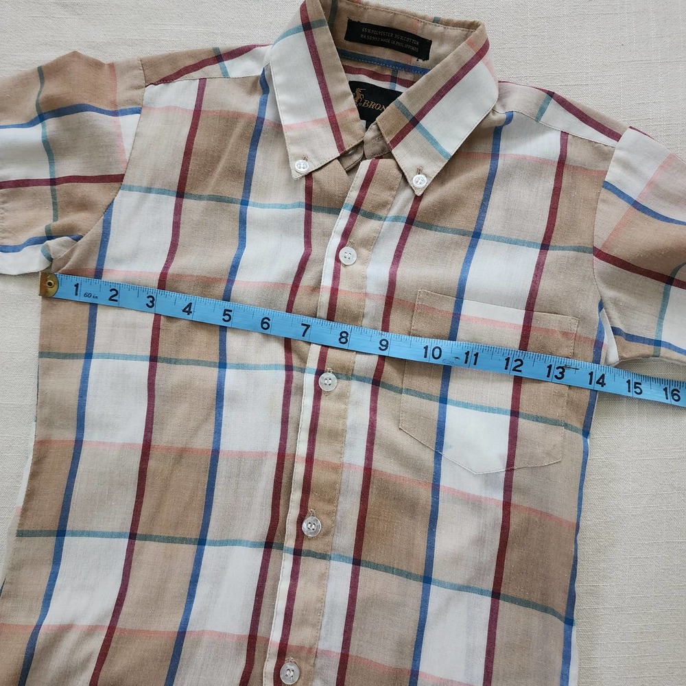 Vintage Plaid Buttondown Shirt kids 8 - Picture 8 of 9